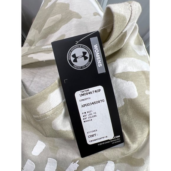 Under Armour Sunriver Short Sleeve T-Shirt Womens M Crewneck Camo Loose NEW - Picture 5 of 7